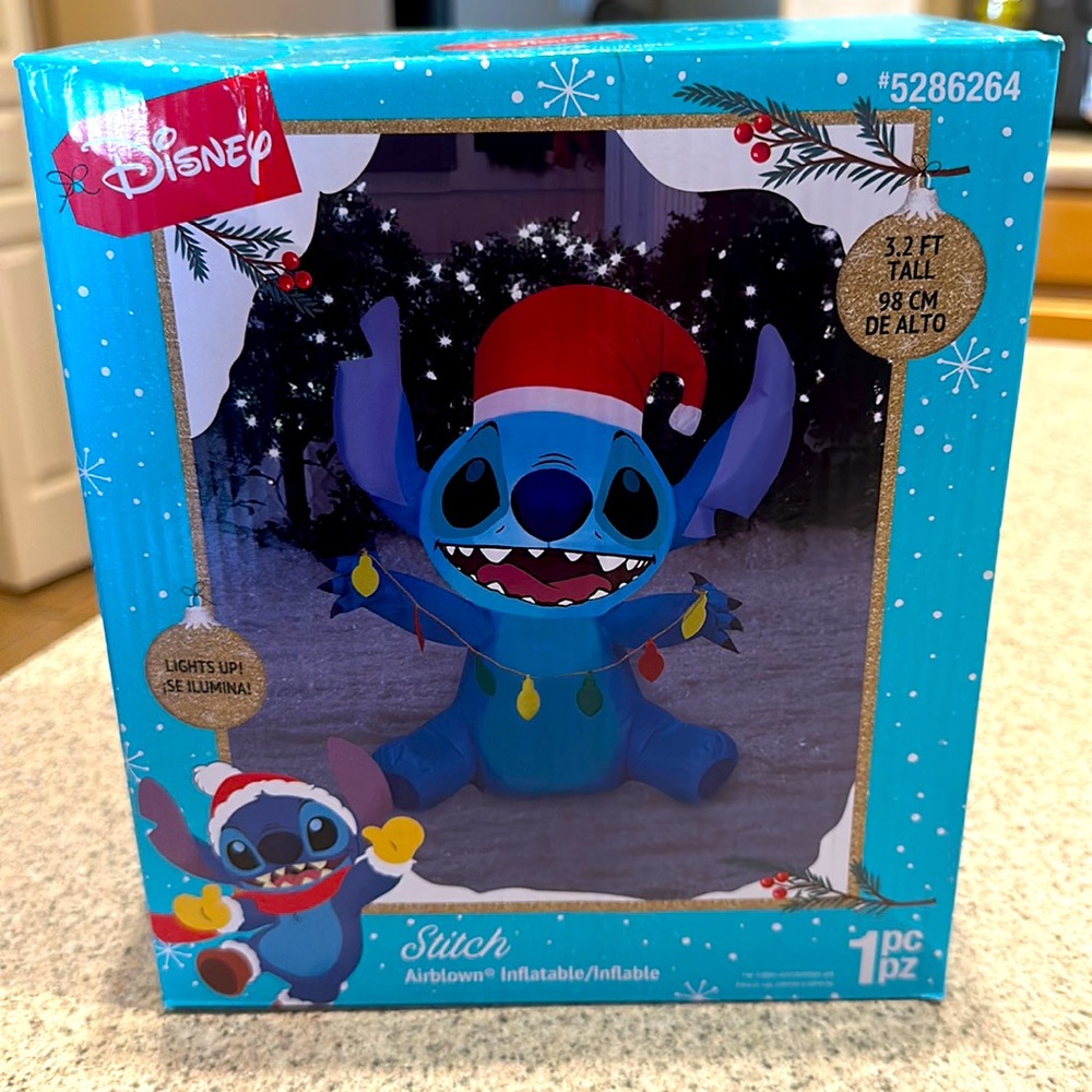 Inflatable Stitch Christmas outside decor Disney 3.2 feet tall